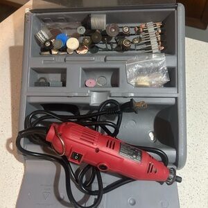 Red Rotary Tool Kit with Accessories